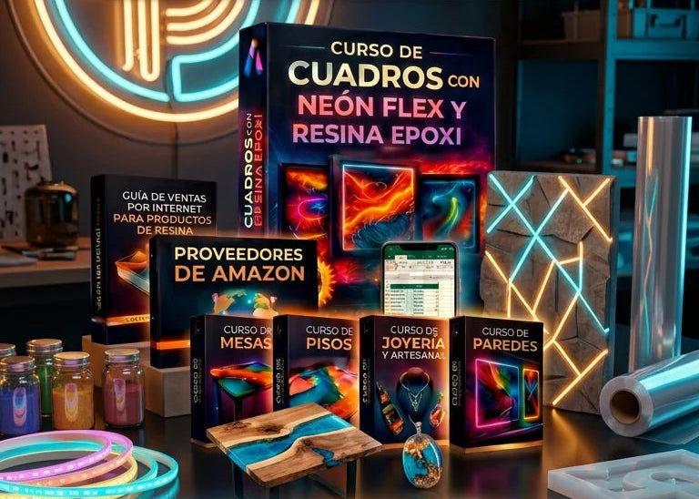 Curso de Cuadros con Resina Epoxi y Neon Flex + 6 Bonos Exclusivos